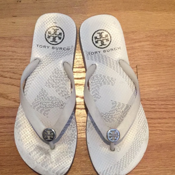 Tory Burch Shoes - Tory Burch White flipflops